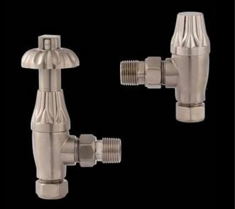 Hudson Reed Robinets de Radiateur Rétro Design Thermostatique en nickel