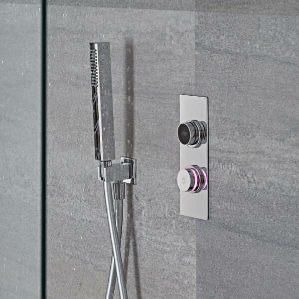 douche digitale Hudson Reed - LED rose