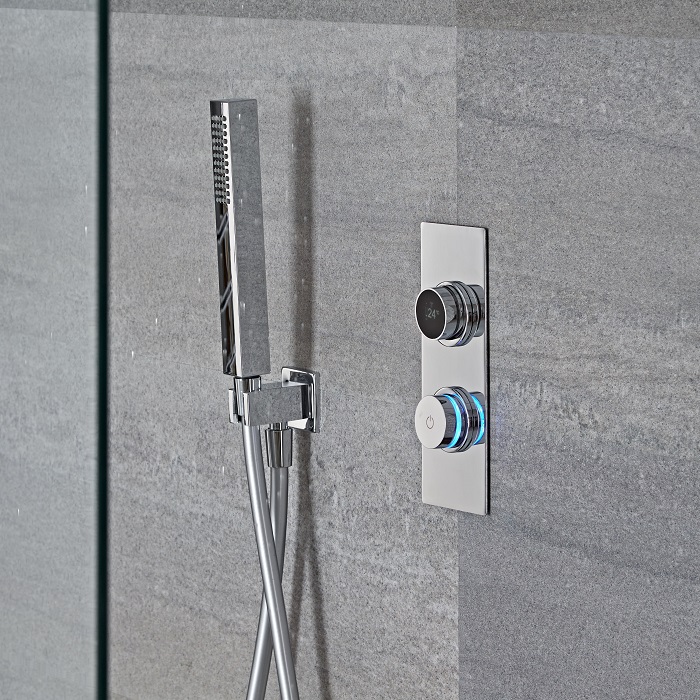 douche digitale Hudson Reed - LED Cyan