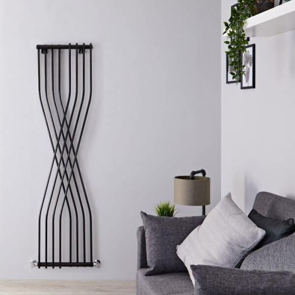 Radiateur Design Vertical Noir Xcite Hudson Reed