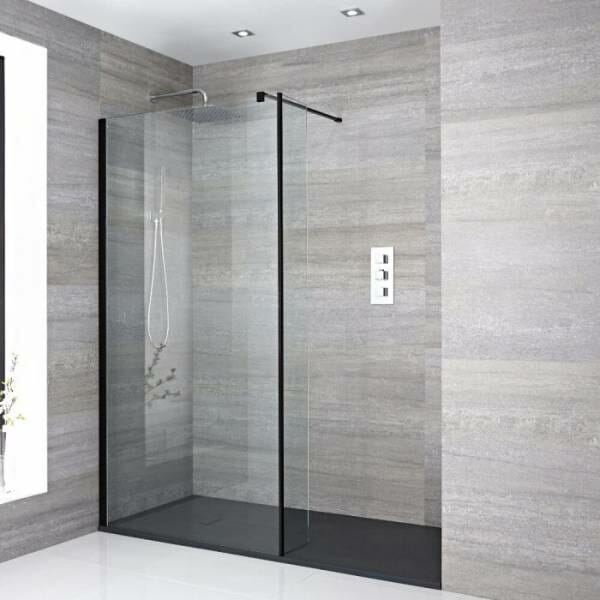 Paroi de Douche Profilé Noir Receveur Anthracite Nox Hudson Reed