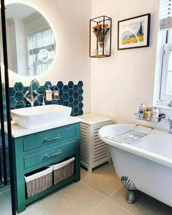 carrelage bleu sarcelle