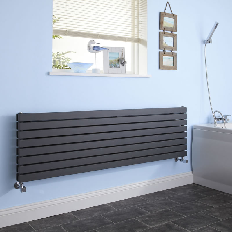 Radiateur Design Horizontal Anthracite Sloane 47,2cm x 160cm x 7,1cm 1577 Watts