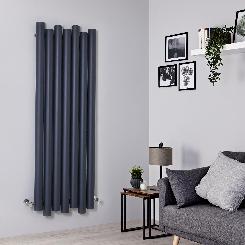 Radiateur aluminium design vertical – Anthracite – 160 cm x 55 cm - Laeto
