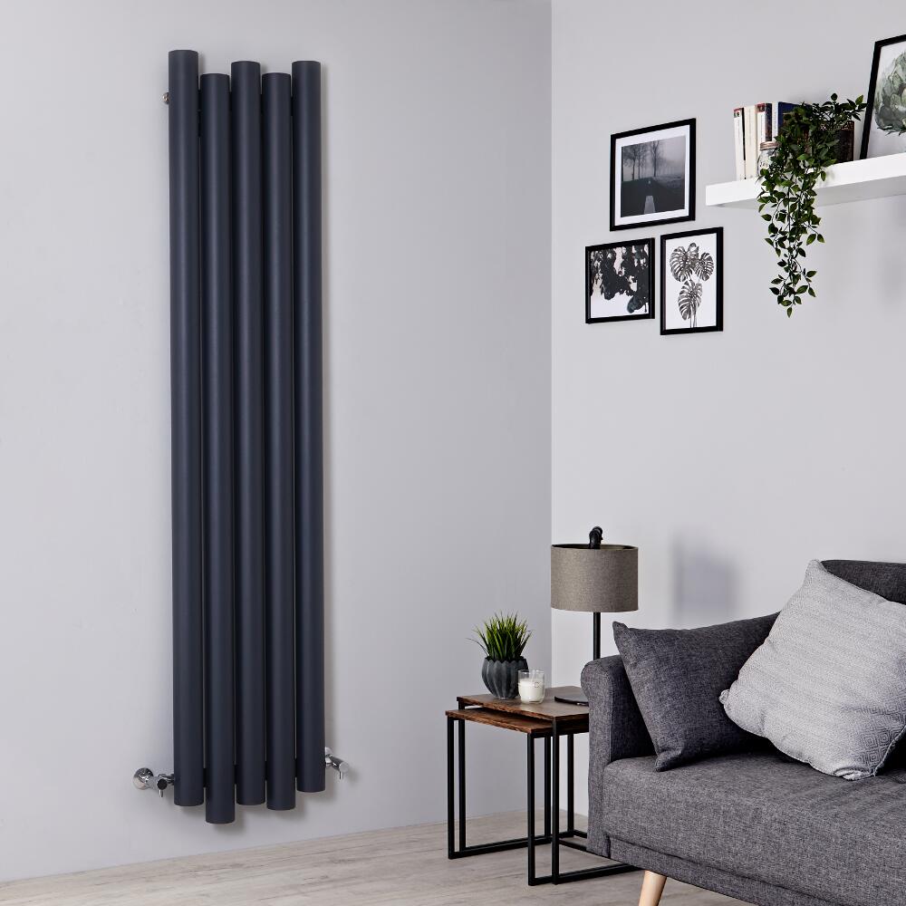 Radiateur aluminium design vertical – Anthracite – 180 cm x 39 cm - Laeto