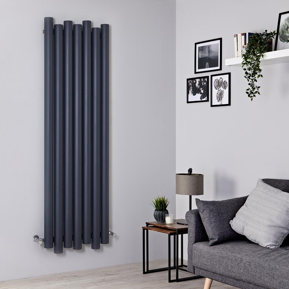 Radiateur aluminium design vertical – Anthracite – 180 cm x 55 cm - Laeto