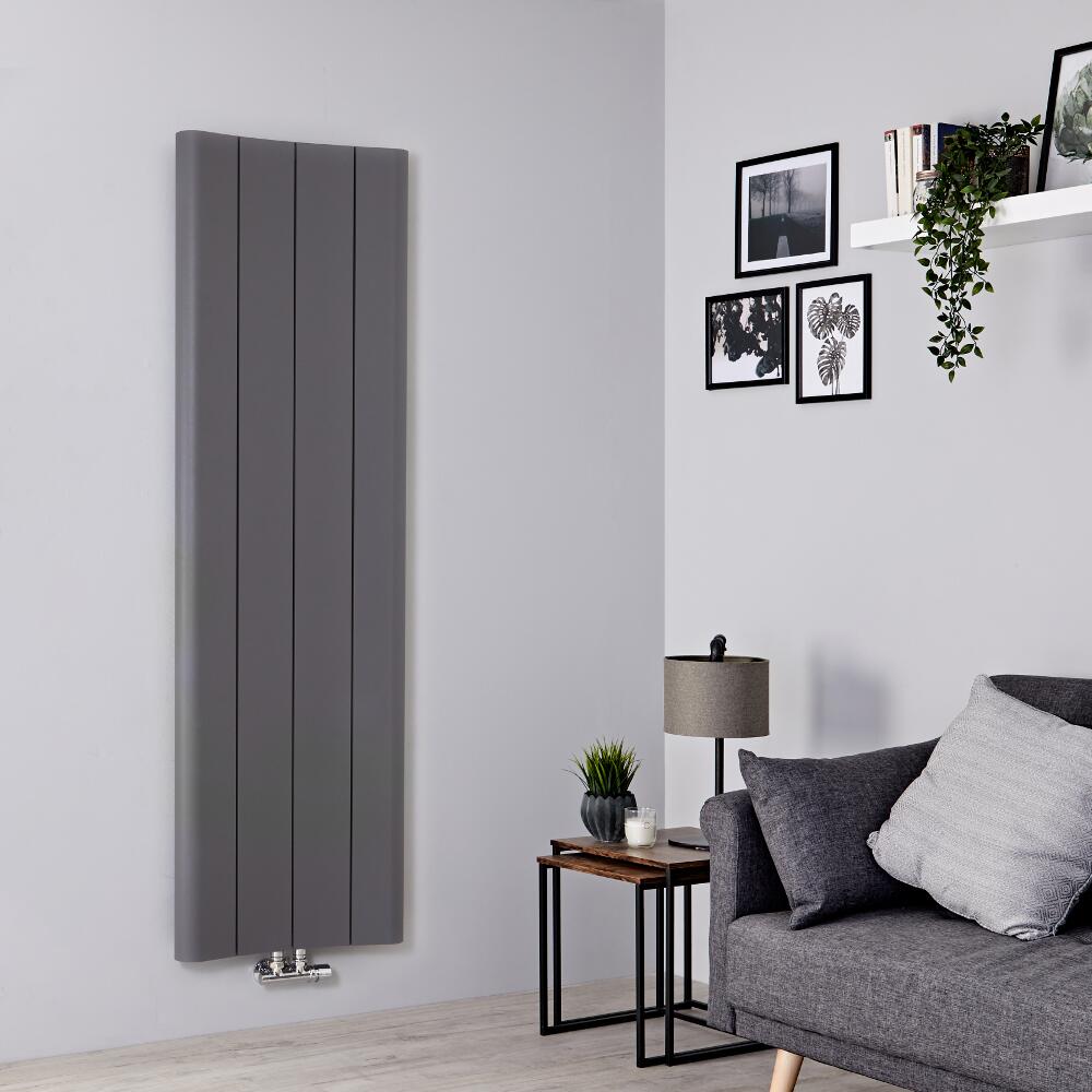 Radiateur aluminium design vertical – Gris clair – 160 cm x 49,5 cm - Aloa