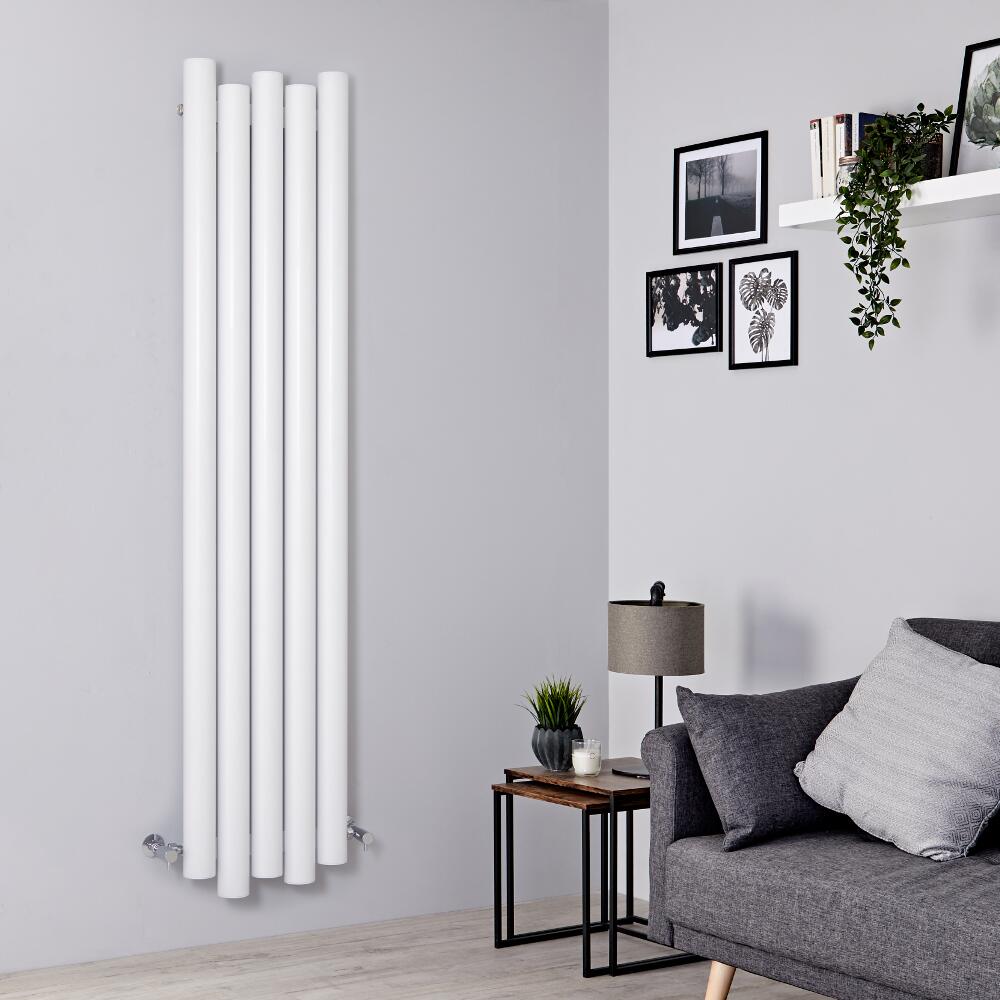 Radiateur aluminium design vertical – Blanc – 180 cm x 39 cm - Laeto