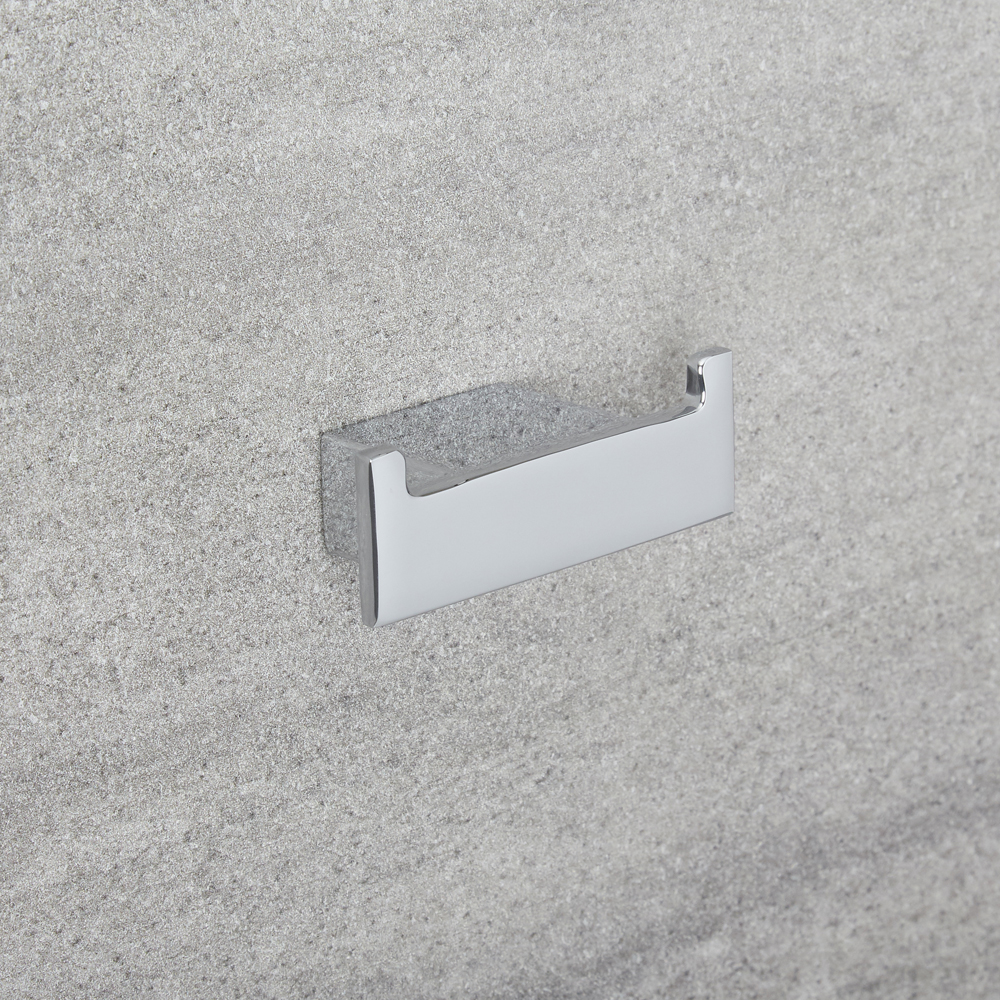 Patère moderne – Chromé – Kubix