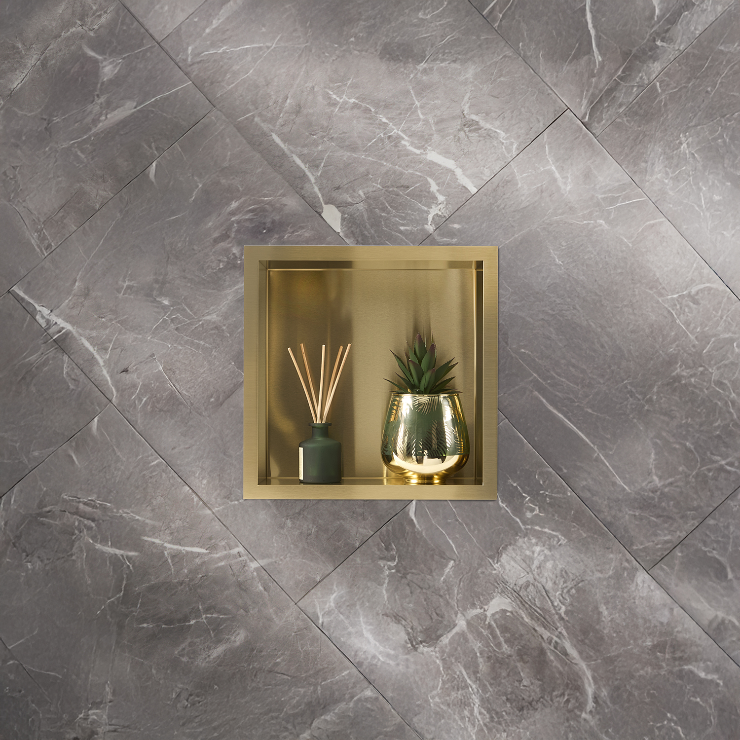 Niche+de+douche+carree+–+34+cm+–+Or+satine