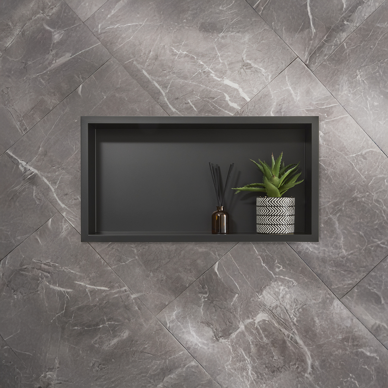 Niche+de+douche+rectangulaire+–+64+cm+x+34+cm+–+Noir