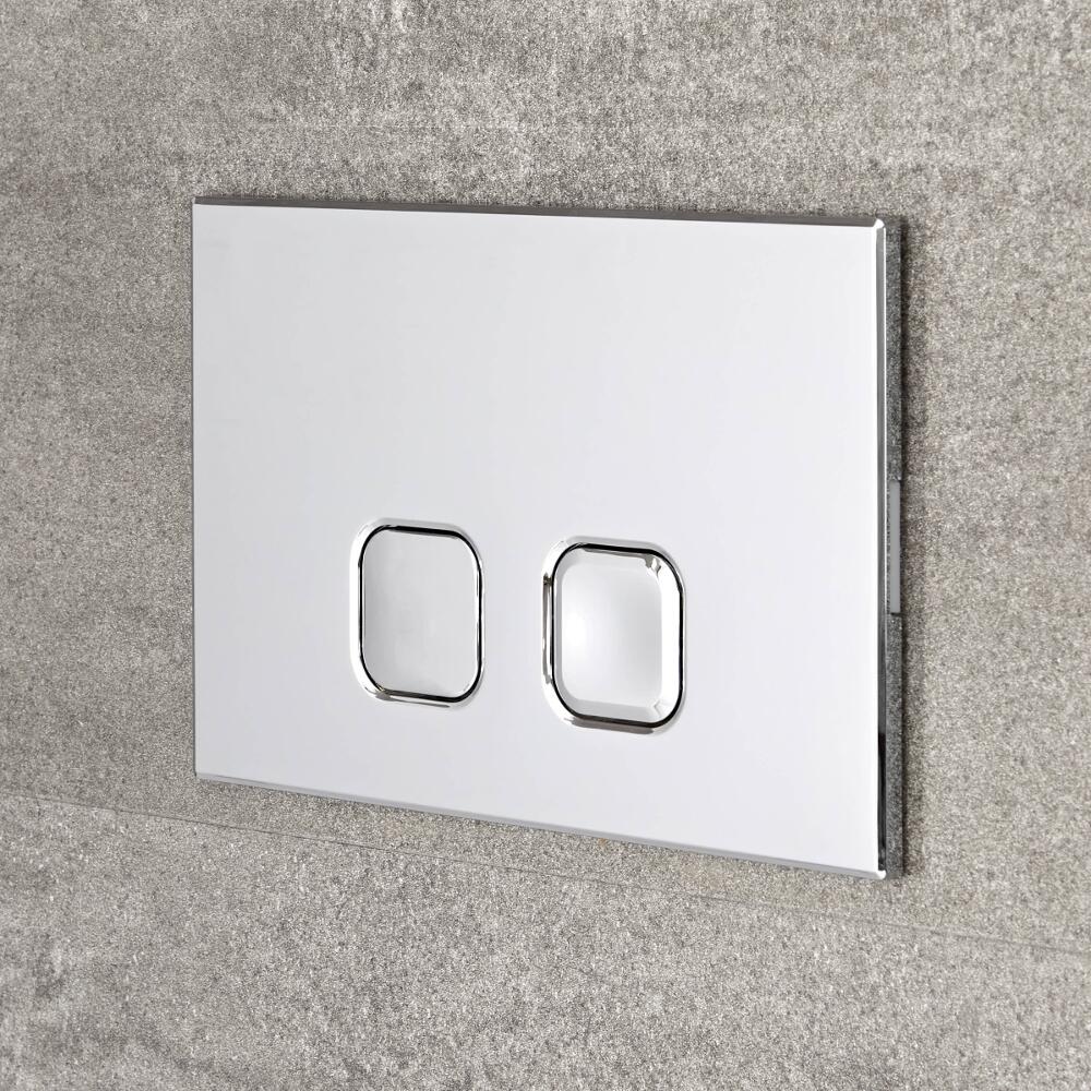 Plaque de Déclenchement WC Chromé 15x23cm Cluo