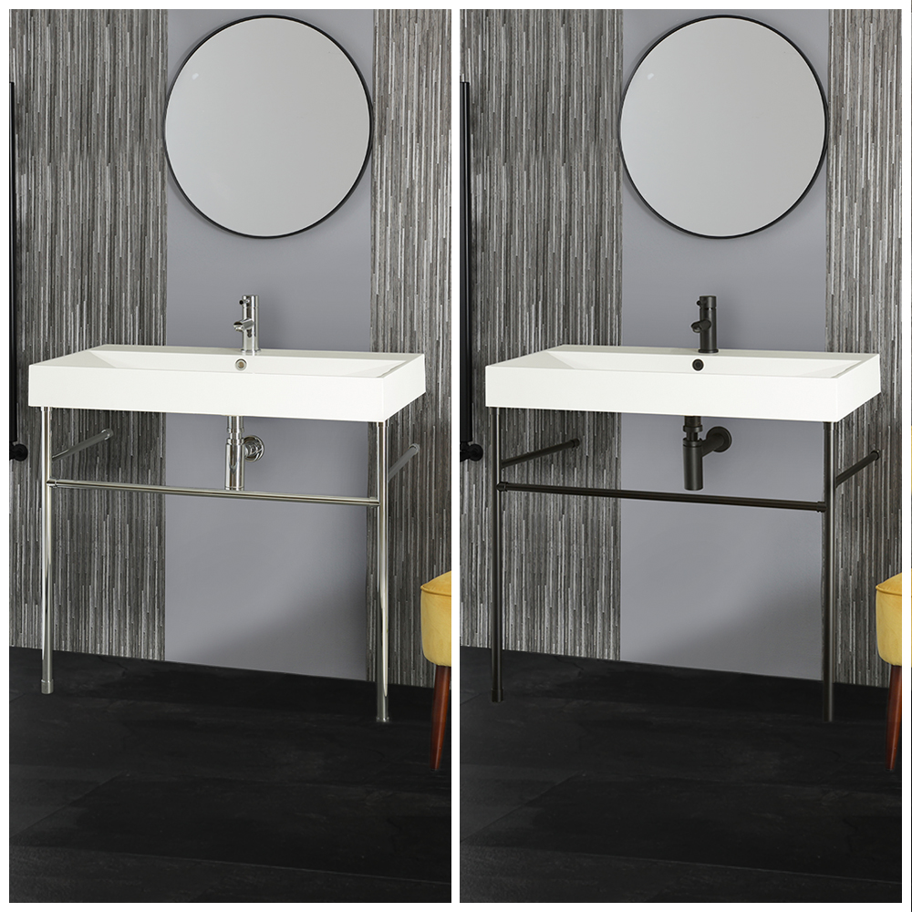 Lavabo sur pieds moderne – 90 cm – Choix de finitions - Sandford