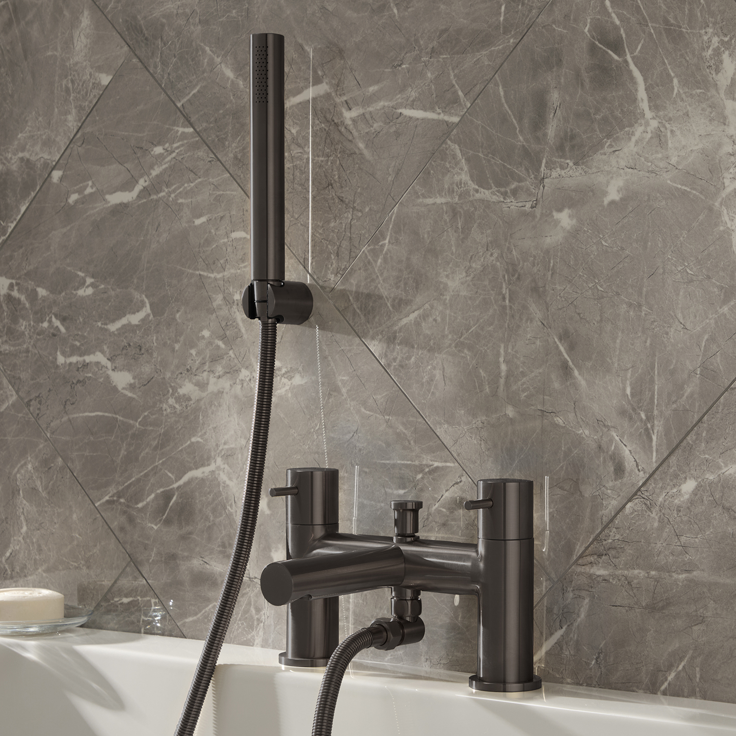 Robinet+melangeur+bain-douche+-+Moderne+-+Or+satine+–+Otto