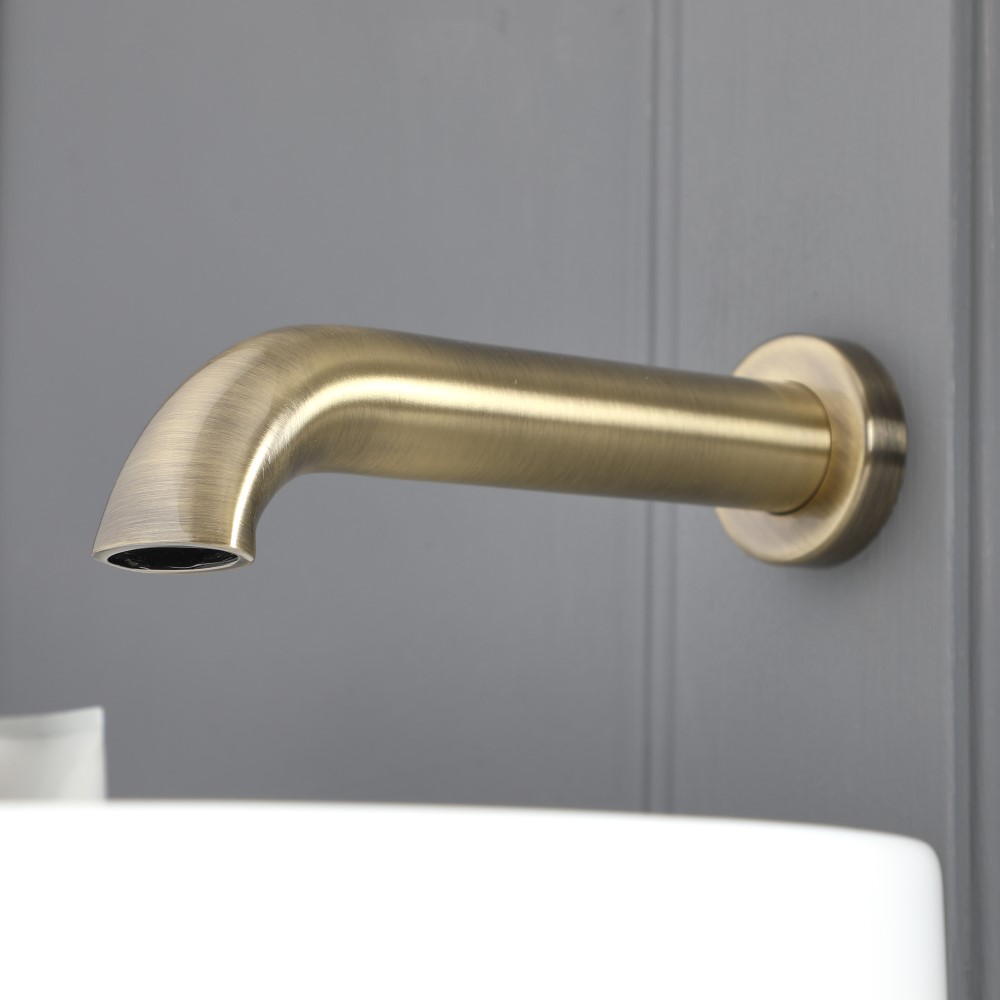 Bec verseur mural rétro pour lavabo - Or brossé - Elizabeth