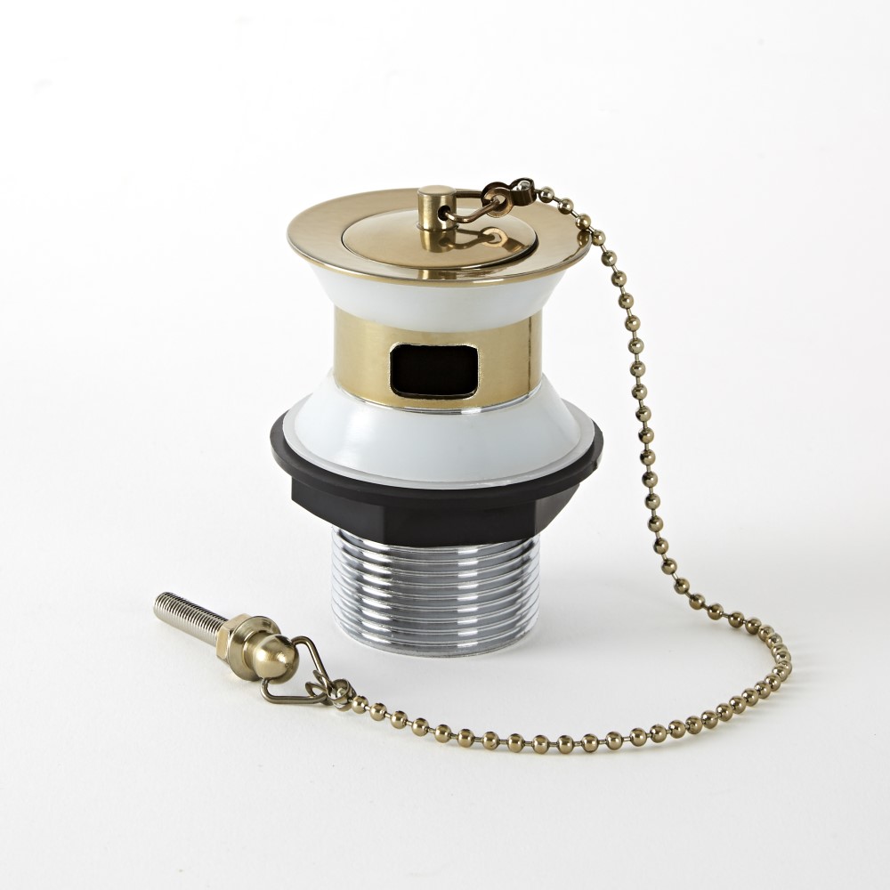 Bonde à chaînette pour lavabo – Or brossé - Alice