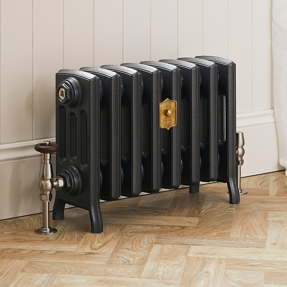 Radiateur fonte – 35,7 cm – Argent métallisé – Tailles multiples - Isabel