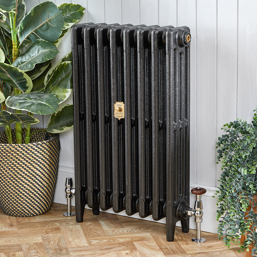 Radiateur+fonte+–+4+rangs+–+Graphite+antique+–+H+96+cm+x+l.+26,3+cm+x+P+14+cm++–+Mercury