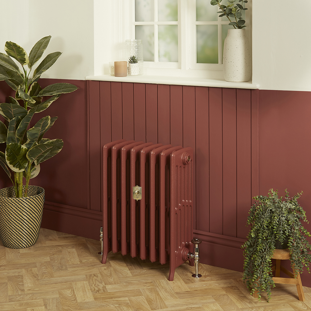 Radiateur fonte - 66 cm - 6 colonnes - Eating Room Red 43 de Farrow & Ball - Choix de tailles - Isab