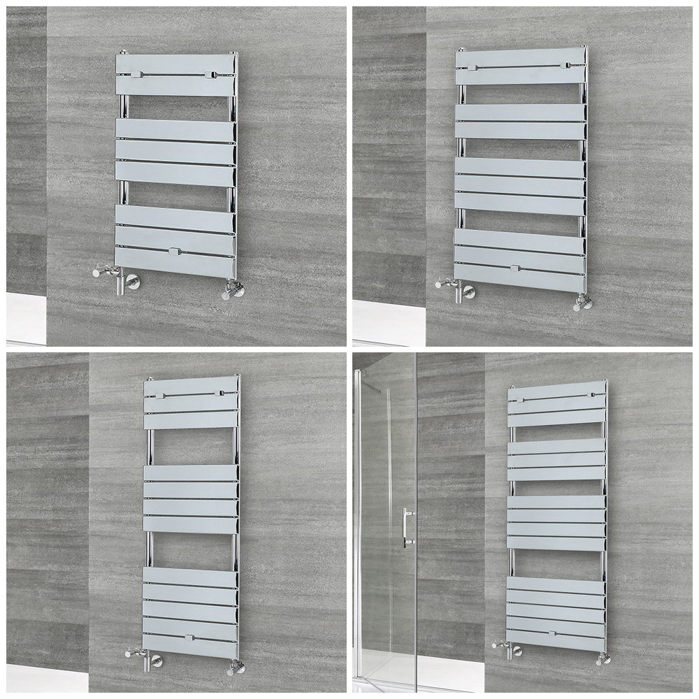 Sèche-serviettes mixte plat – Chromé – Choix de tailles et de cache-câble - Lustro