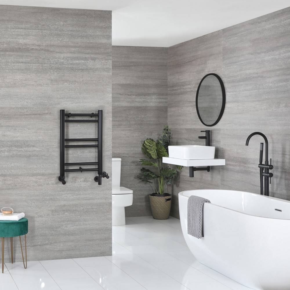 Sèche-serviettes mixte plat – Noir – 60 cm x 40 cm - Nox