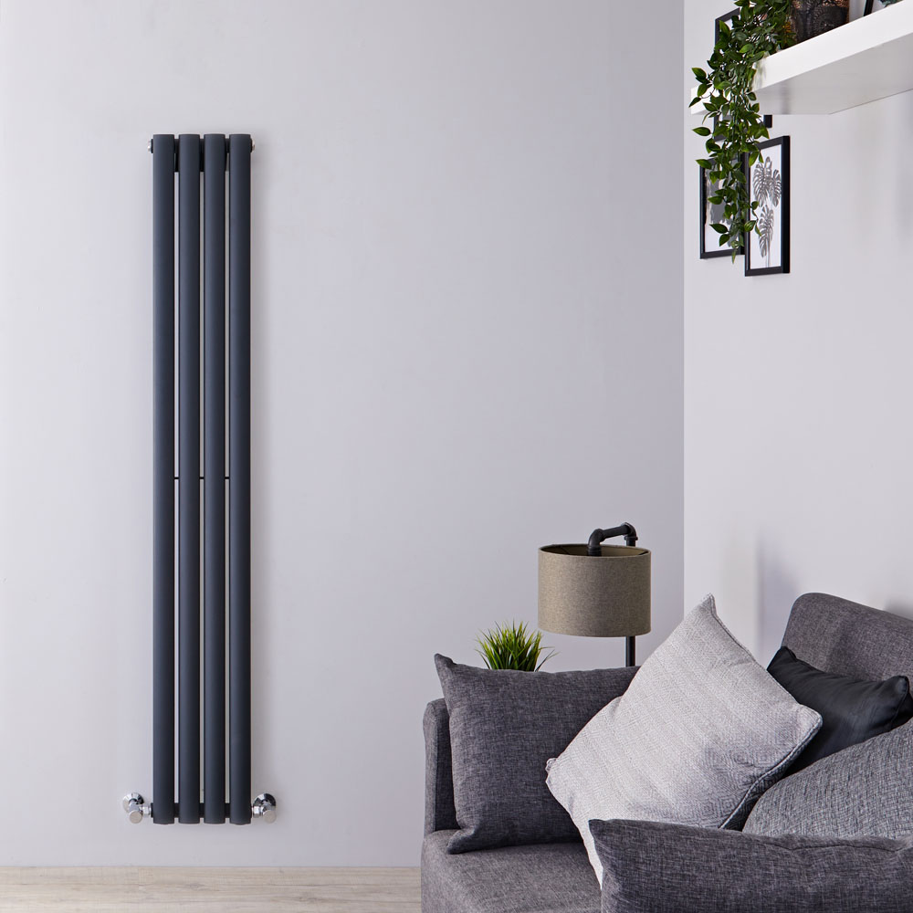 Radiateur design vertical – Anthracite – 160 cm x 23,6 cm – Vitality Slim