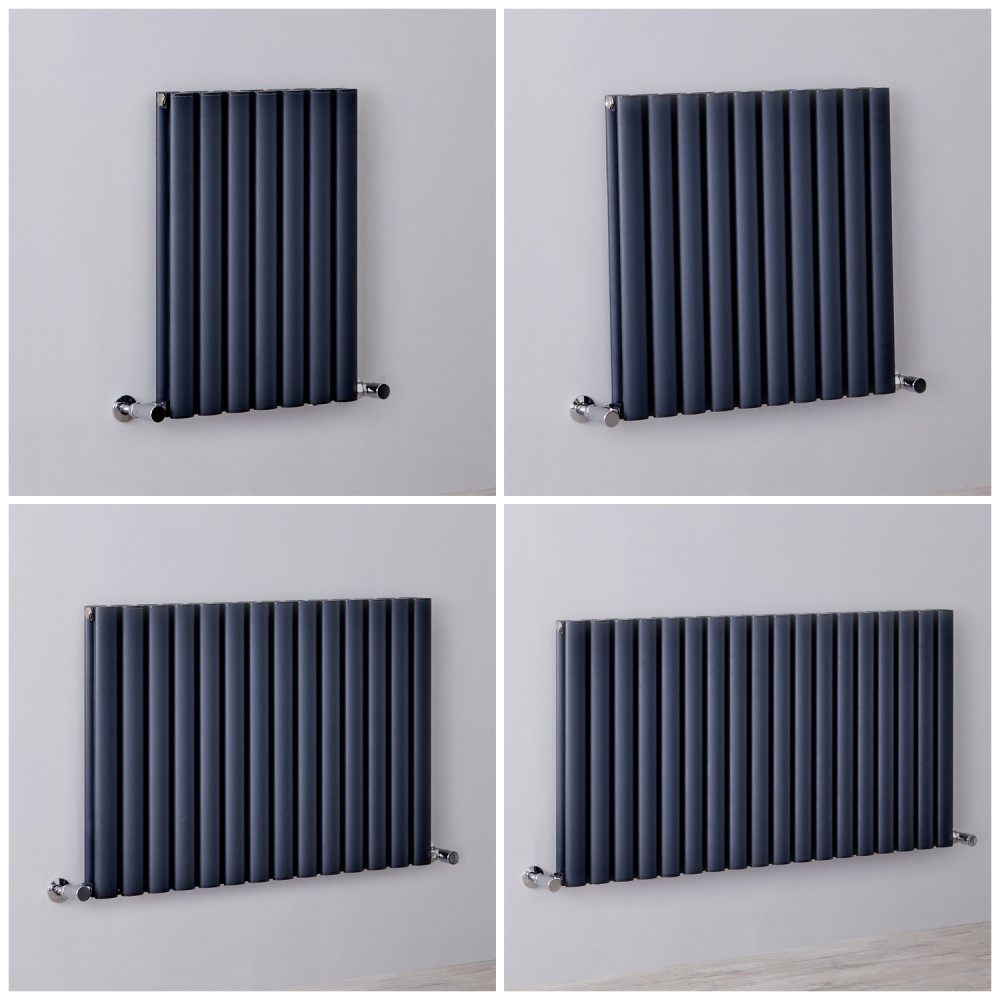 Radiateur design horizontal aluminium – 60 cm –– Anthracite – Choix de largeurs - Vitality Air