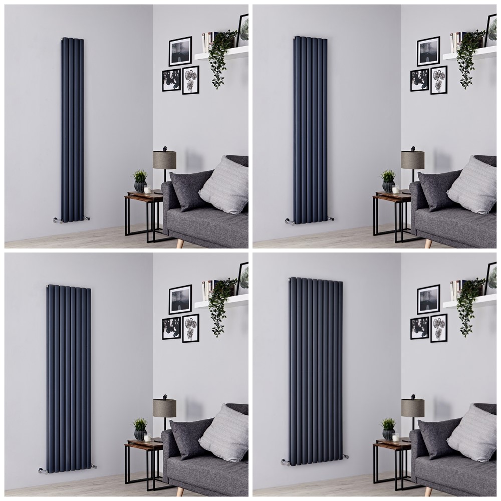 Radiateur design vertical aluminium – Anthracite – 180 cm – Choix de tailles - Vitality Air