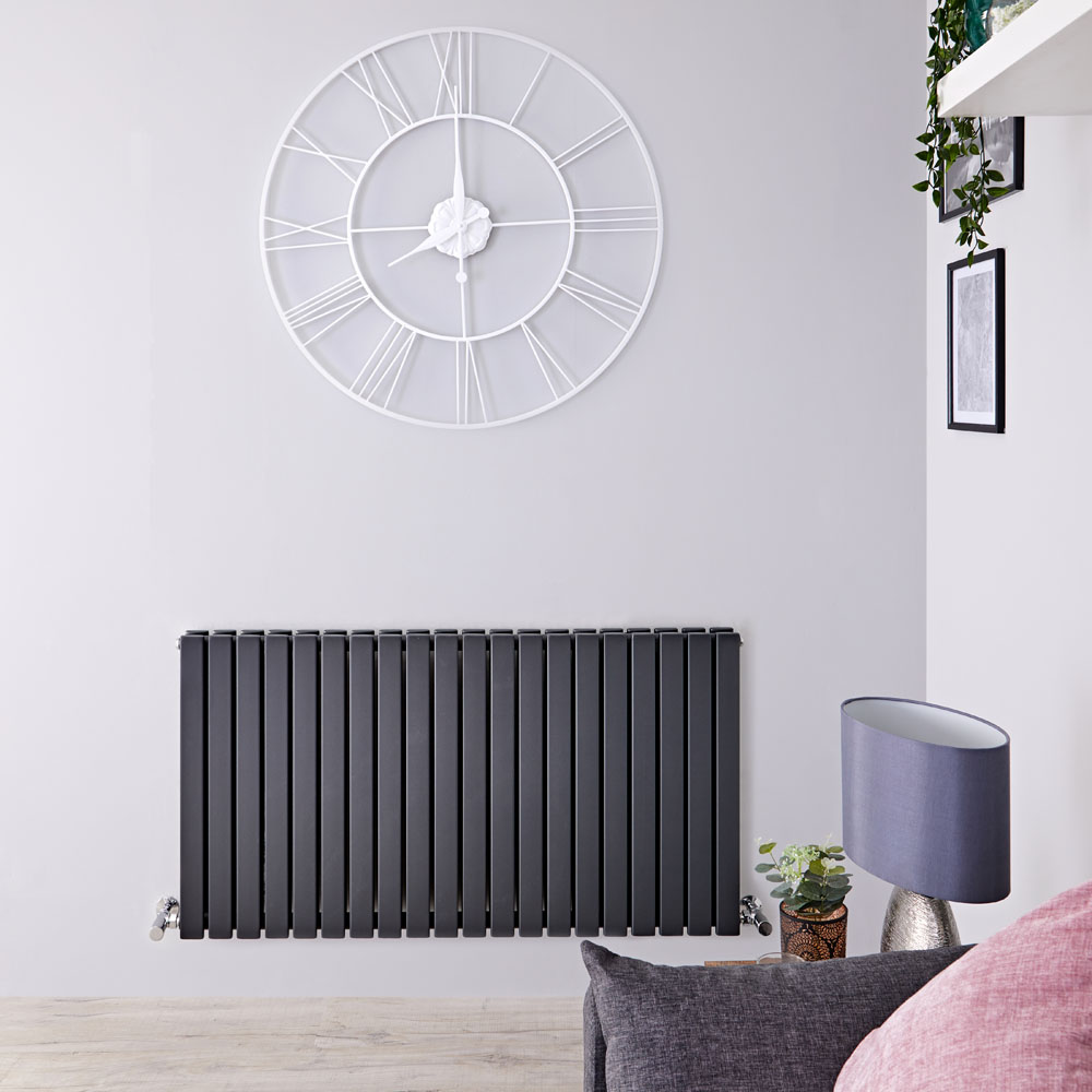 Radiateur Design Horizontal Anthracite Sloane 63,5cm x 118cm x 7,2cm 1867 Watts