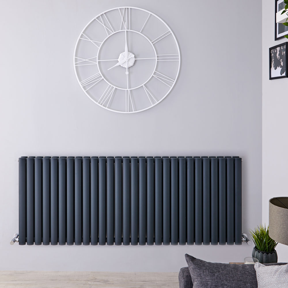 Radiateur Design Horizontal Anthracite Vitality 63,5cm x 164,7cm x 7,8cm 2609 Watts