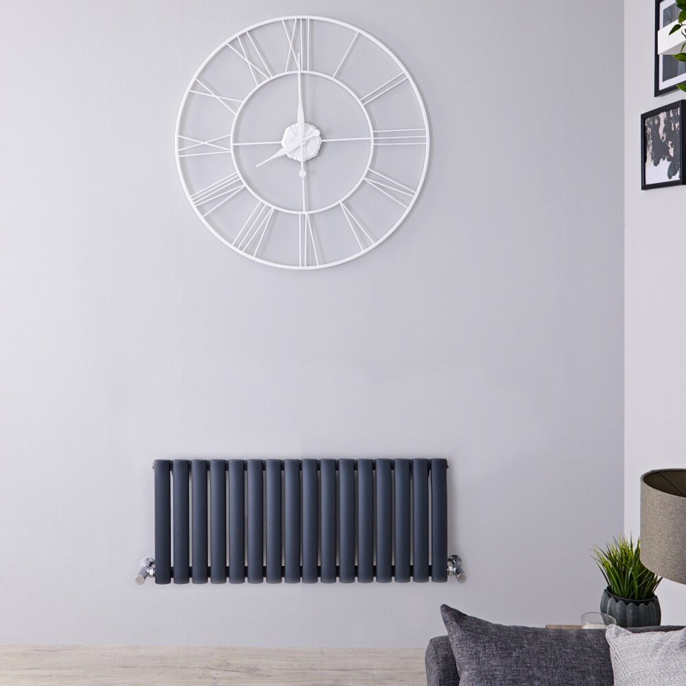 Radiateur horizontal anthracite Vitality 40 x 100cm 691 watts