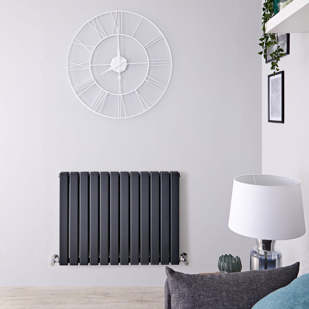 Radiateur Design Horizontal Anthracite Delta 63,5cm x 84cm x 5,8cm 1146 Watts