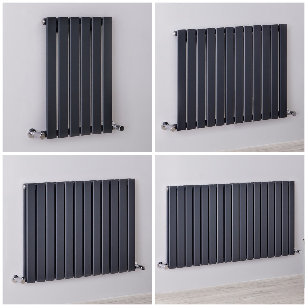 Radiateur design horizontal - 63,5 cm - Anthracite - Choix de largeurs - Delta