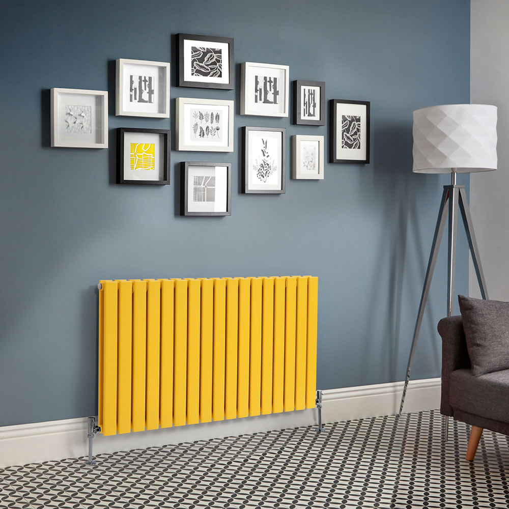Radiateur design horizontal – Jaune – 63,5 cm – Choix de largeurs - Delta