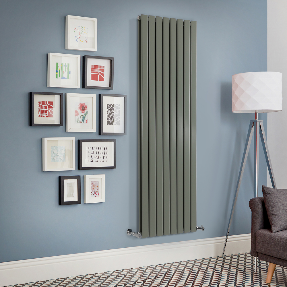 Radiateur design vertical – Vert Sauge – 178 cm – Choix de largeurs - Delta
