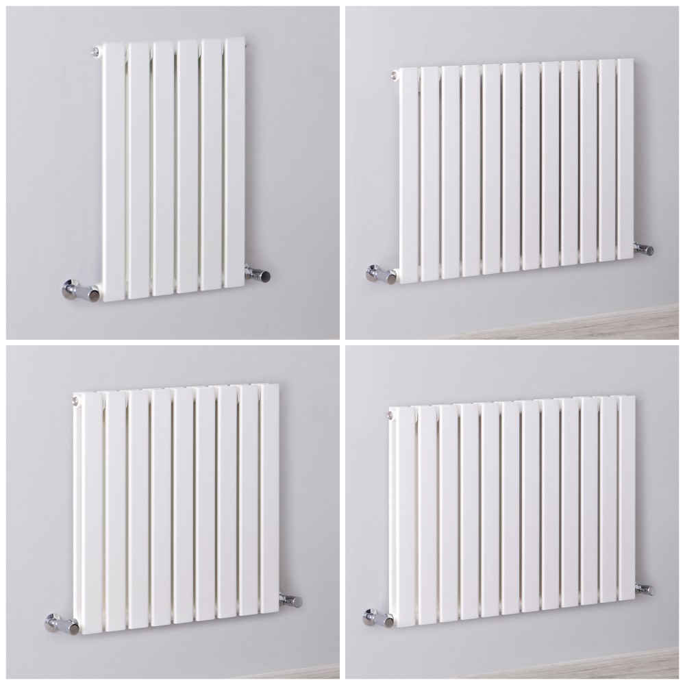 Radiateur design horizontal - 63,5 cm - Blanc - Choix de largeurs - Delta