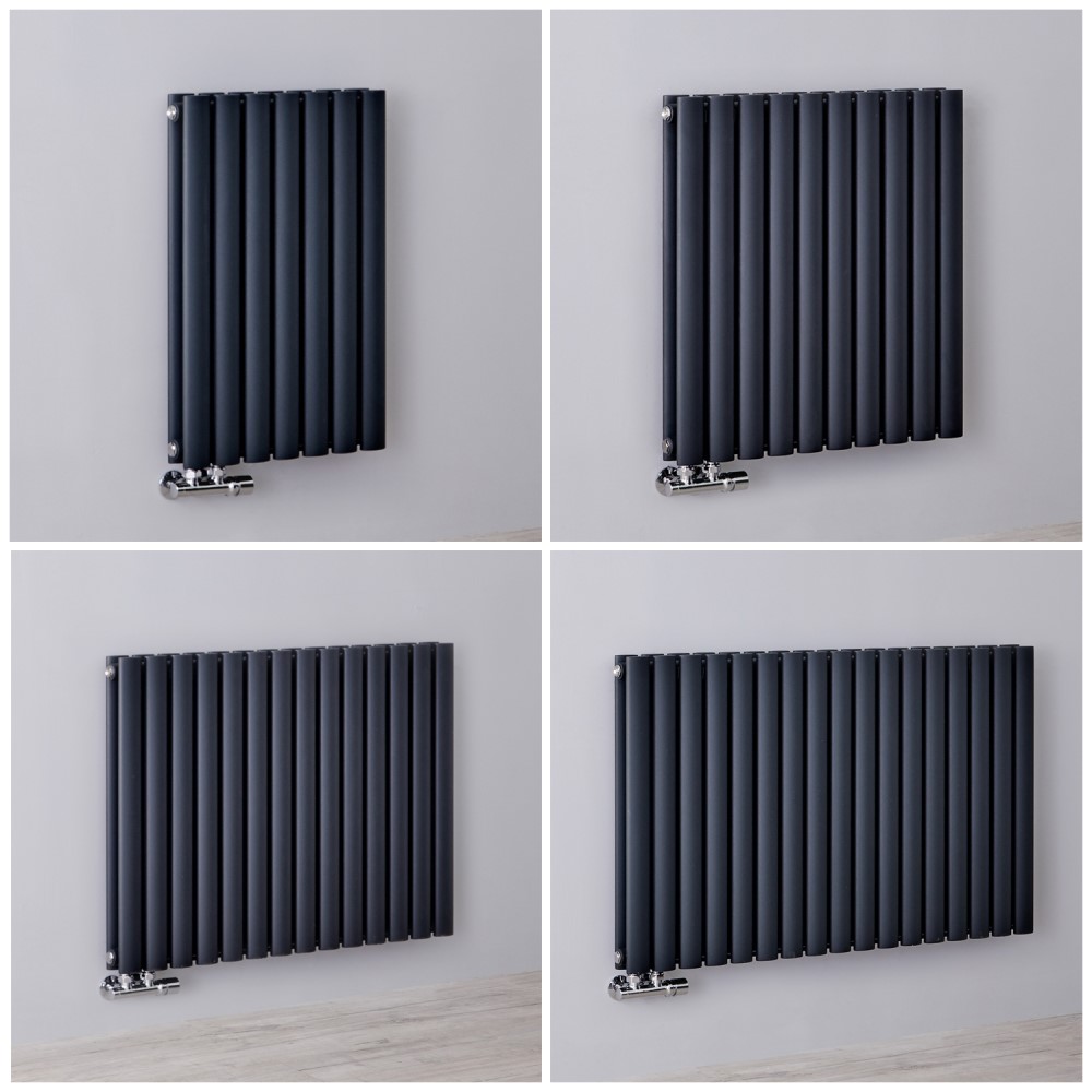 Radiateur design horizontal – 63,5 cm – Anthracite – Choix de largeurs - Vitality Caldae