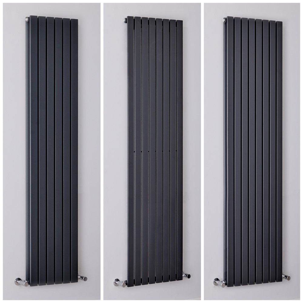 Radiateur design vertical – Colonnes Plates – Anthracite – Tailles multiples – Sloane