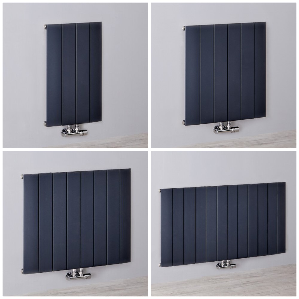 Radiateur design horizontal en aluminium – 60 cm – Anthracite – Choix de largeurs - Aurora