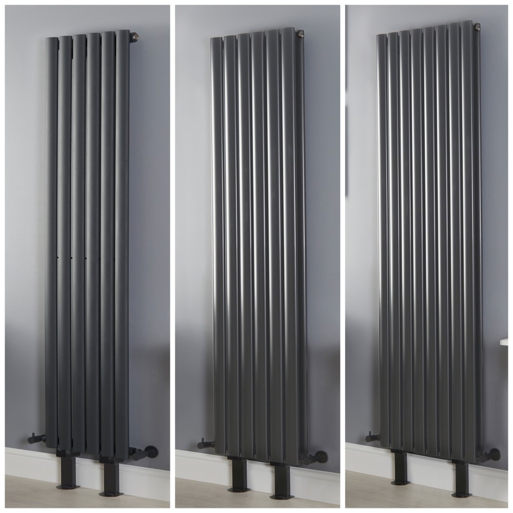 Radiateur vertical design – Anthracite – Avec pieds – Tailles multiples - Vitality