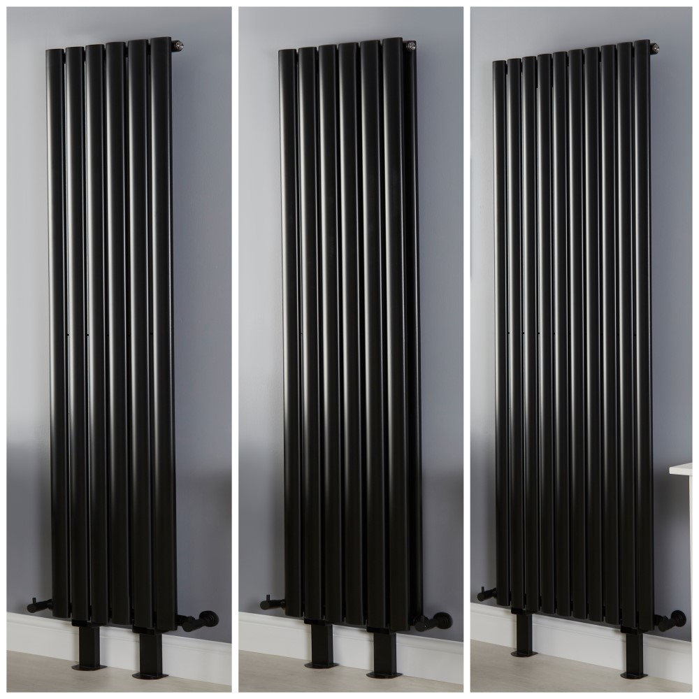 Radiateur vertical design – Noir – Avec pieds – Tailles multiples - Vitality