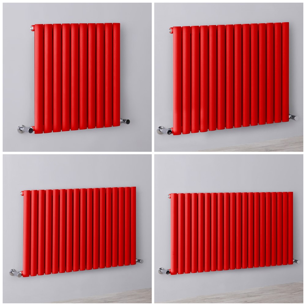 Radiateur design horizontal – 63, 5 cm – Rouge – Choix de largeurs - Vitality