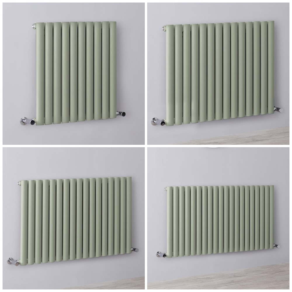 Radiateur design horizontal – 63,5 cm – Vert sauge – Choix de largeurs - Vitality