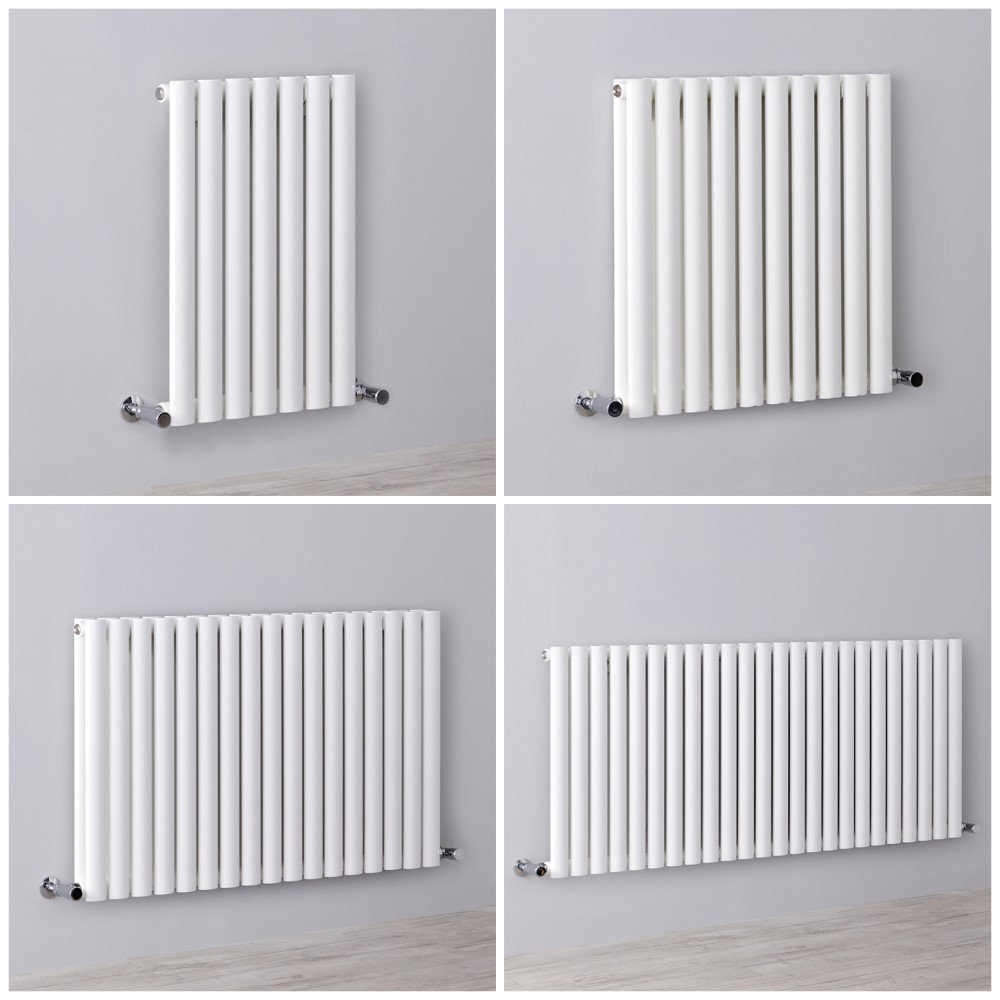 Radiateur design horizontal - 63,5 cm - Blanc - Choix de largeurs - Vitality