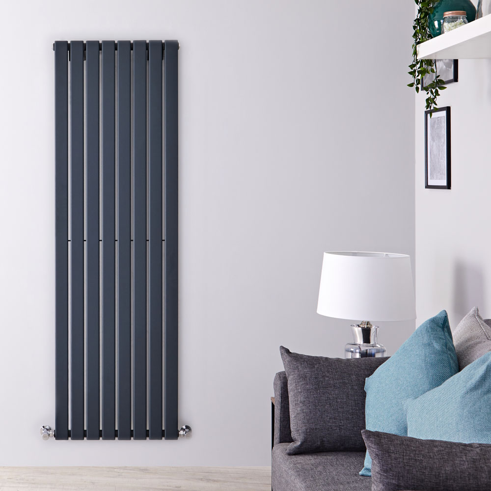 Radiateur Design Vertical Anthracite Delta 160cm x 56cm x 4,7cm 1172 Watts