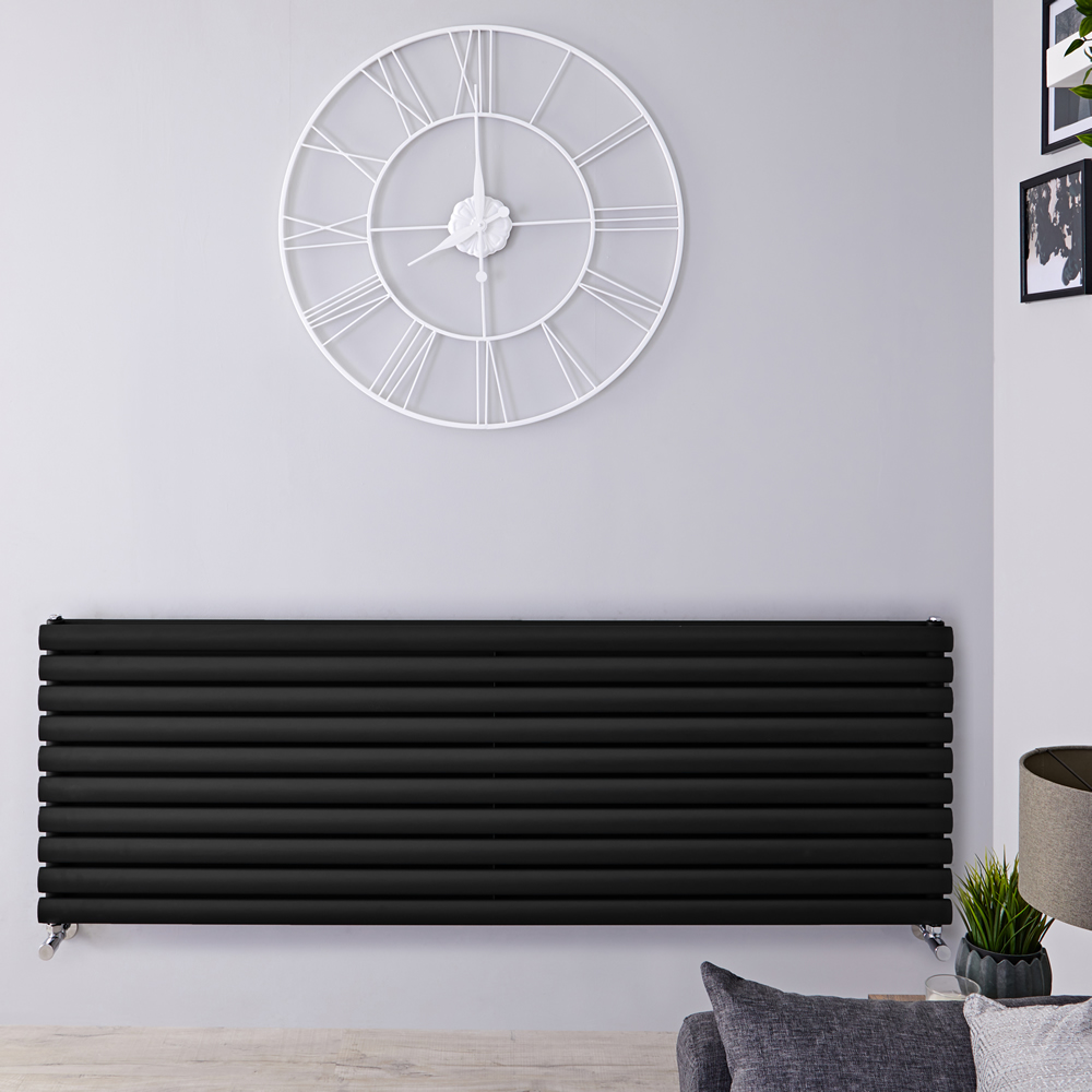 Radiateur Design Horizontal Noir Vitality 59cm x 160cm x 7,8cm 1881 Watts