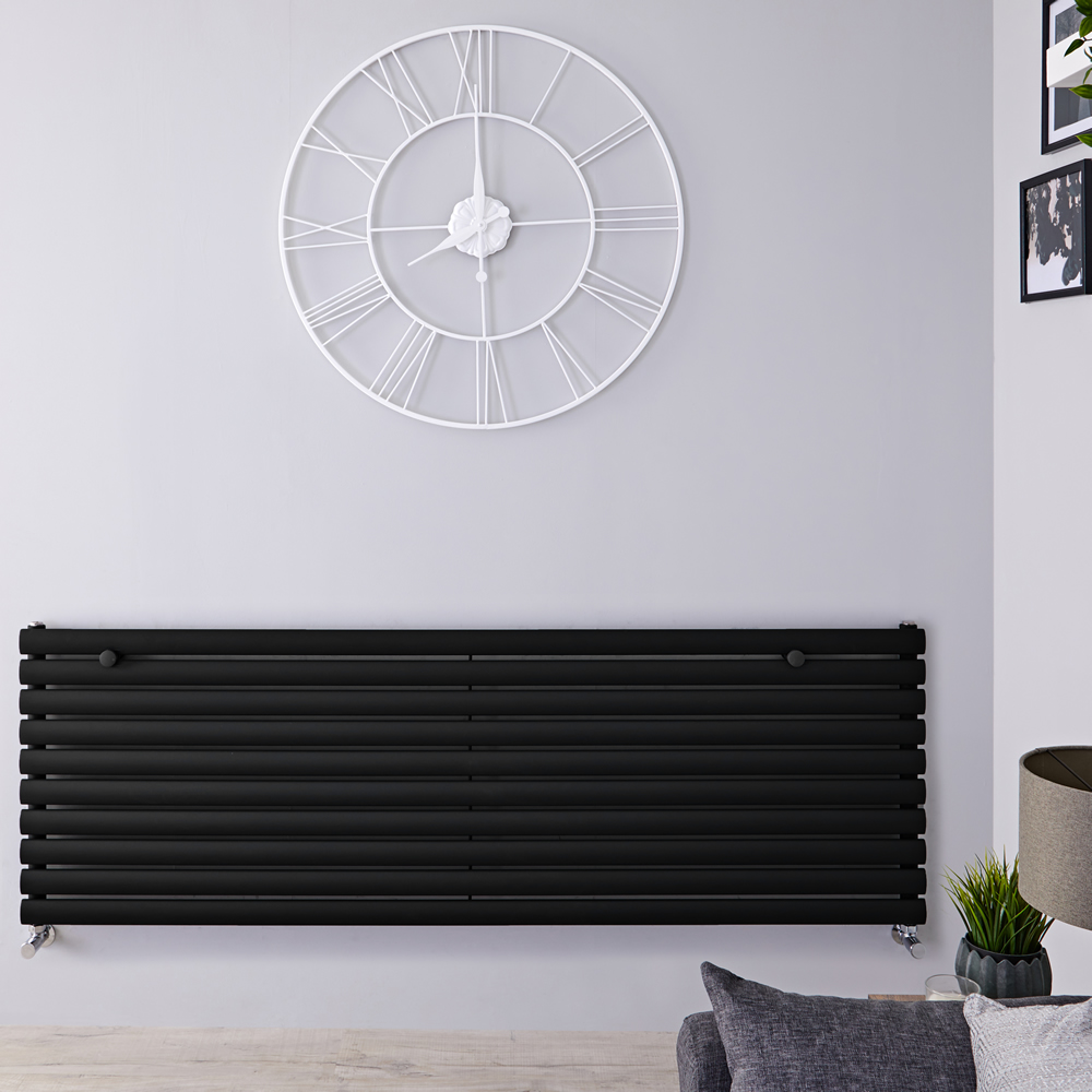 Radiateur Design Horizontal Noir Vitality 59cm x 160cm x 5,5cm 1299 Watts
