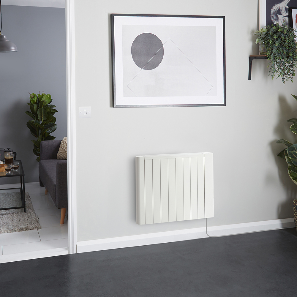 Radiateur électrique intelligent - Énergie sèche - 1500W - Sur prise - Blanc - Ecoso par Hudson Reed