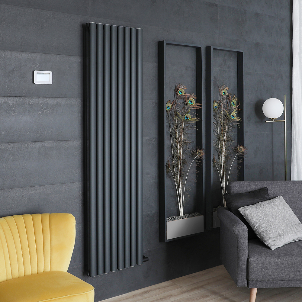 Radiateur vertical électrique – 178,4 cm x 47,2 cm – Anthracite - Sans thermostat Wi-Fi - Vitality Ardus