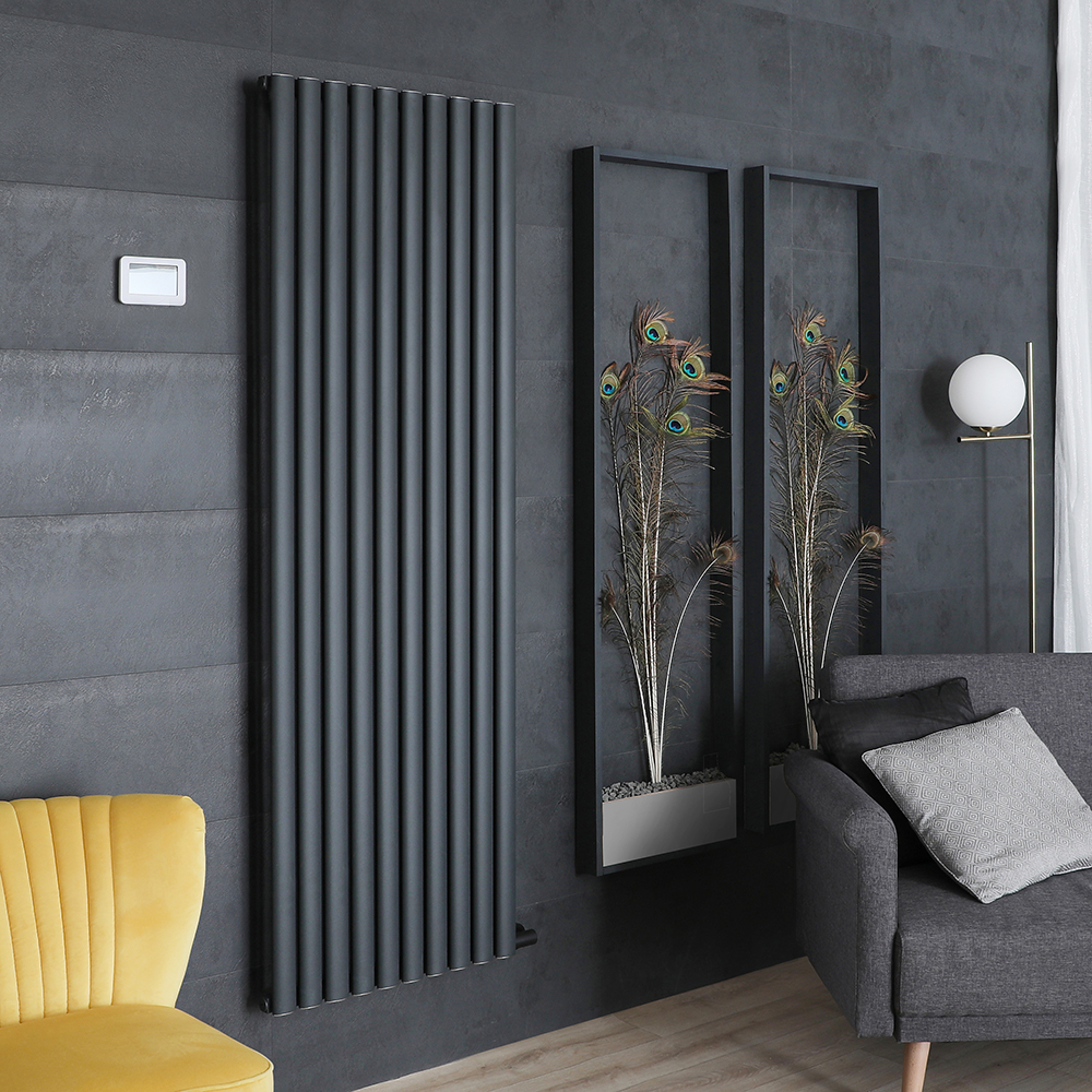 Radiateur vertical électrique – 178,4 cm x 59 cm – Anthracite - Sans thermostat Wi-Fi - Vitality Ardus